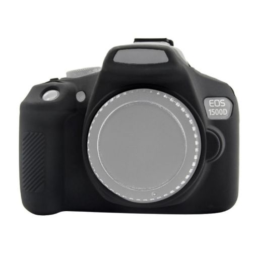 PULUZ Soft Silicone Protective Case for Canon EOS 1300D / 1500D - Black - 1
