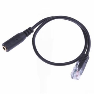 3.5mm Jack to RJ9 Headset Adapter Cable, 32cm - Black - 1