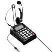 Dual 3.5mm Female to RJ9 Headset Adapter Cable - 30cm (Black) - 3