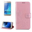 Galaxy J5 (2016) Roses Pressed Flowers Flip Leather Case - Rose Gold - 1
