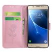 Galaxy J5 (2016) Roses Pressed Flowers Flip Leather Case - Rose Gold - 4