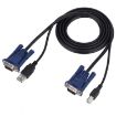 USB VGA SVGA KVM Male Keyboard Laptop PC Monitor Cable 1.5m - 2