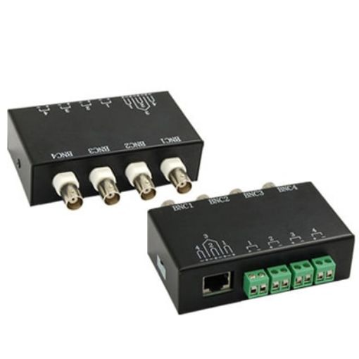4 Channel Passive Video BNC to UTP RJ45 Balun Transceiver - 1