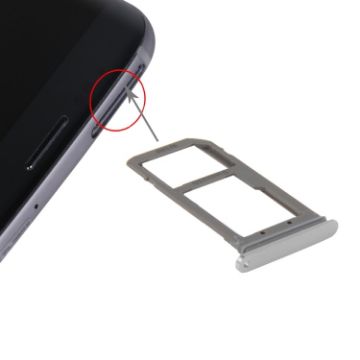 Galaxy S7 Edge G935 SIM Card Tray & Micro SD Card Tray - Silver - 1