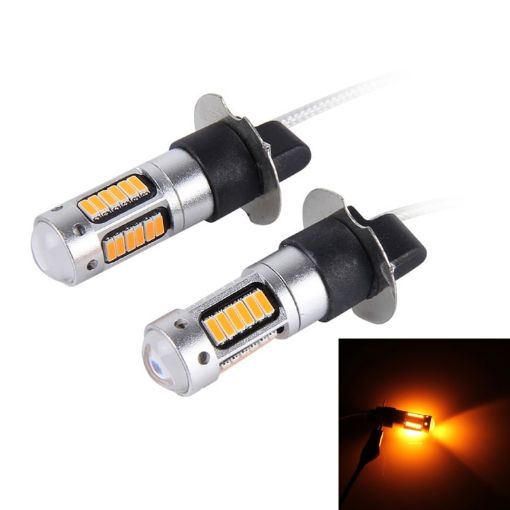 2 PCS H3 10W 30 SMD-4014 LEDs Car Fog Light, DC 12V - Orange Light - 1
