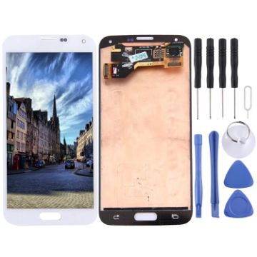 LCD Screen and Digitizer Assembly for Galaxy S5 - White - 1
