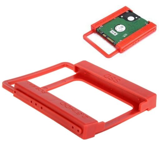 2.5 to 3.5 inch SSD HDD Mounting Bracket Adapter - Red - 1
