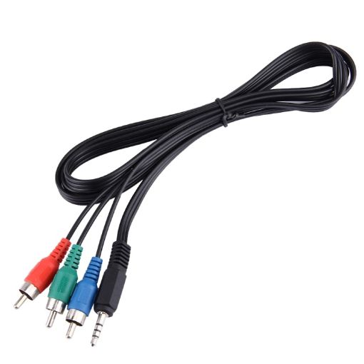 1.5m Jack 3.5mm RGB Component Video Cable - High Quality Audio Video Cable - 1