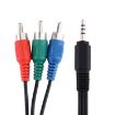 1.5m Jack 3.5mm RGB Component Video Cable - High Quality Audio Video Cable - 3