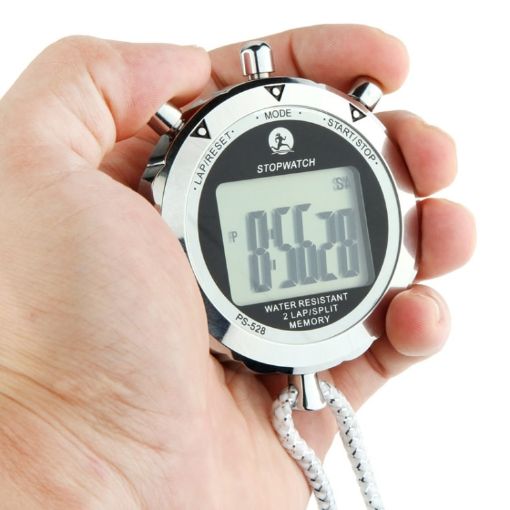 Metal Stopwatch Professional Chronograph Handheld Digital LCD Sports Timer - 1