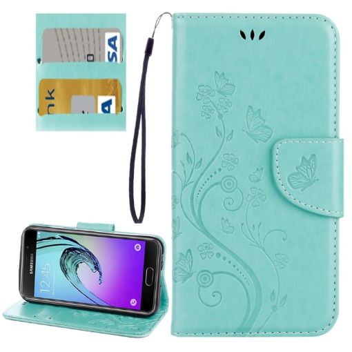 Green Butterflies Love Flowers Leather Case for Galaxy A5 (2017) - 1