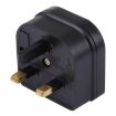 Portable EU to UK Plug Adapter Power Socket Converter with Fuse - 2