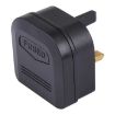 Portable EU to UK Plug Adapter Power Socket Converter with Fuse - 3