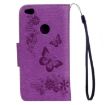 Huawei P8 Lite (2017) Butterflies Leather Case - Purple - 3