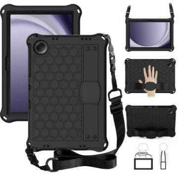 Samsung Galaxy Tab A9+ 11 X216B Tablet Case with Strap - Black - 1