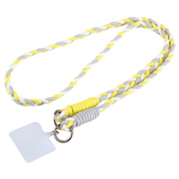 Picture of Universal Phone Three Strand Long Lanyard (White Grey Yellow)