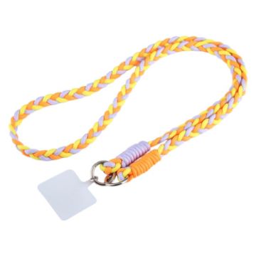 Picture of Universal Phone Three Strand Long Lanyard (Orange Yellow Purple)