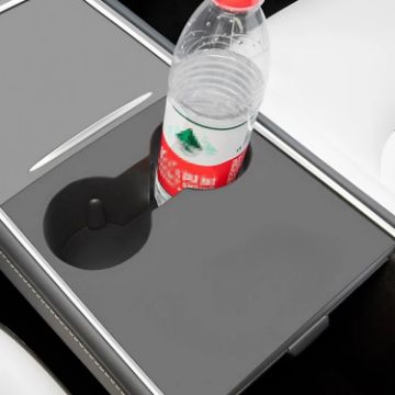 Tesla Model 3/Y Center Console Cup Holder Protective Pad - Grey - 1