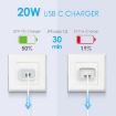 NORTHJO NOPD2000 PD 20W USB-C Wall Charger - US Plug (White) - 3