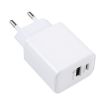 LZ-105A+C PD 20W USB-C/Type-C+QC 3.0 Charger EU Plug White - 2