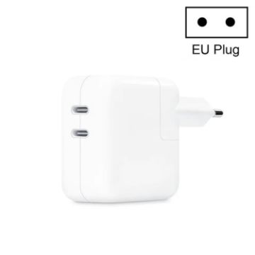 35W PD3.0 USB-C Dual Port Charger for iPhone/iPad - EU Plug - 1