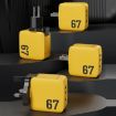 WK WP-U141 67W USB+Double USB-C/Type-C GaN Charger EU Plug Yellow - 2