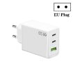 GaN PD65W Type-C x 2 + USB3.0 Laptop Adapter EU Plug White - 1