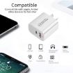 PD30W USB-C/Type-C + QC3.0 USB Dual Port Charger with 1m Type-C to 8 Pin Data Cable - 6
