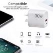 PD30W USB-C/Type-C + QC3.0 USB Charger with 1m Type-C to 8 Pin Data Cable - 6