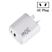 PD30W USB-C/Type-C + QC3.0 Dual Port Charger for iPhone 15/iPad - AU Plug - 1