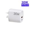 PD30W USB-C/Type-C + QC3.0 Dual Port Charger for iPhone 15/iPad - AU Plug - 2