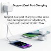 USAMS PD35W Dual Port GaN Fast Charger, US Plug (White) - 4