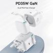 USAMS PD35W Dual Type-C Port GaN Fast Charger, UK Plug - Black - 2