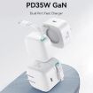 USAMS PD35W Dual Type-C Port GaN Fast Charger, US Plug (White) - 2