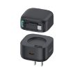 USAMS PD35W Dual Type-C Port GaN Fast Charger - US Plug (Black) - 1