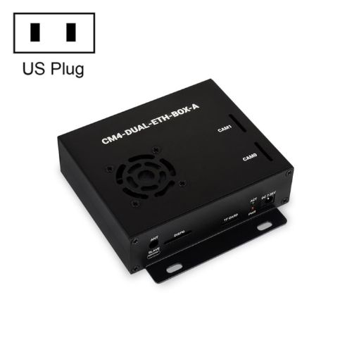 Waveshare Dual Gigabit Ethernet Mini-Computer with Metal Case & Cooling Fan - 1