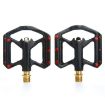 Carbon Fiber + Titanium Road Bike Pedals - Black - 1