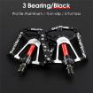 1 Pair WEST BIKING Mountain Bike Aluminum Pedal - Black - 2