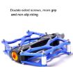Mountain Bike Aluminum Alloy Non-Slip Bearing Pedal Blue - 3