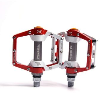 MPEDA Mountain Bike Bearing Pedal - White Red - 1
