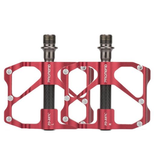 PROMEND Carbon Fiber Bearing Pedal (Red) - 1 Pair - 1