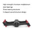 PROMEND Aluminum Pedals PD-R87 Titanium - 1 Pair - 4