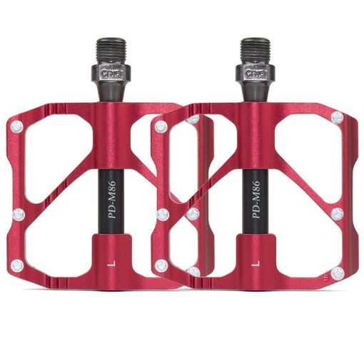 PROMEND Mountain Bike Aluminum Pedals - Red - 1