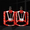 1 Pair Red Mountain Bike Aluminum Pedal Lightweight Bearing Foot Pedal - 1