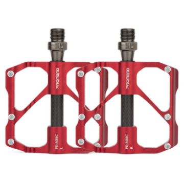 PROMEND Carbon Fiber Bearing Pedal (Red) - 1 Pair - 1