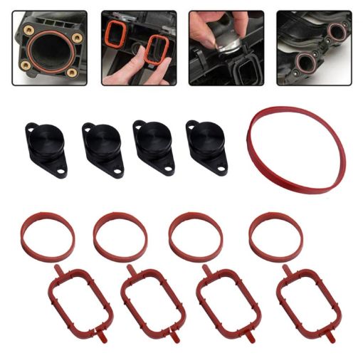 4x22mm Car Swirl Flap Air Intake Repair Kit - Black - 1