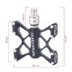 LitePro K5 Folding Bike Aluminum Pedals - Red - 3