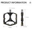 WEST BIKING Carbon Fiber Mountain Bike Pedal (Red) - 3