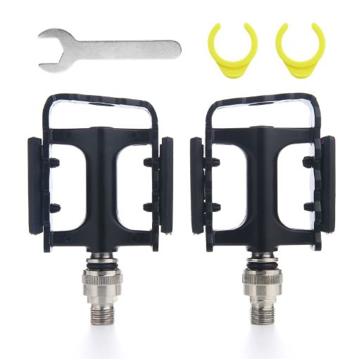 Carbon Fiber Bicycle Quick Release Pedals - 1 Pair (Black) - 1