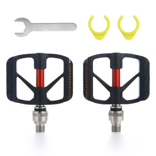 Carbon Fiber Bicycle Quick Release Pedals - Red Axis - 1